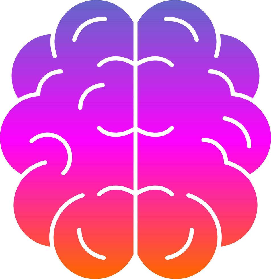 Gehirn-Vektor-Icon-Design vektor