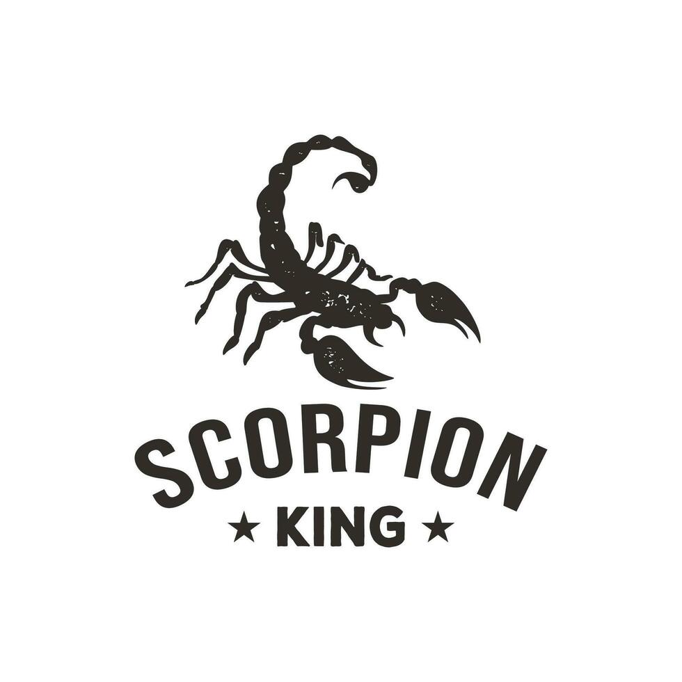 årgång logotyp scorpion mall illustration vektor