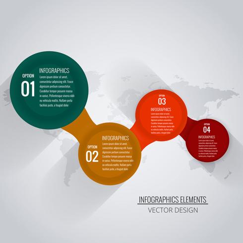 Abstrakt kreativ infografisk bakgrund vektor