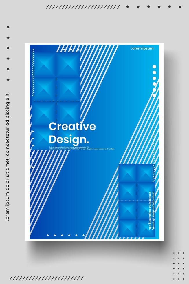 Cover Design Template Set mit abstrakten Linien modernen unterschiedlichen Farbverlauf Stil auf Hintergrund vektor
