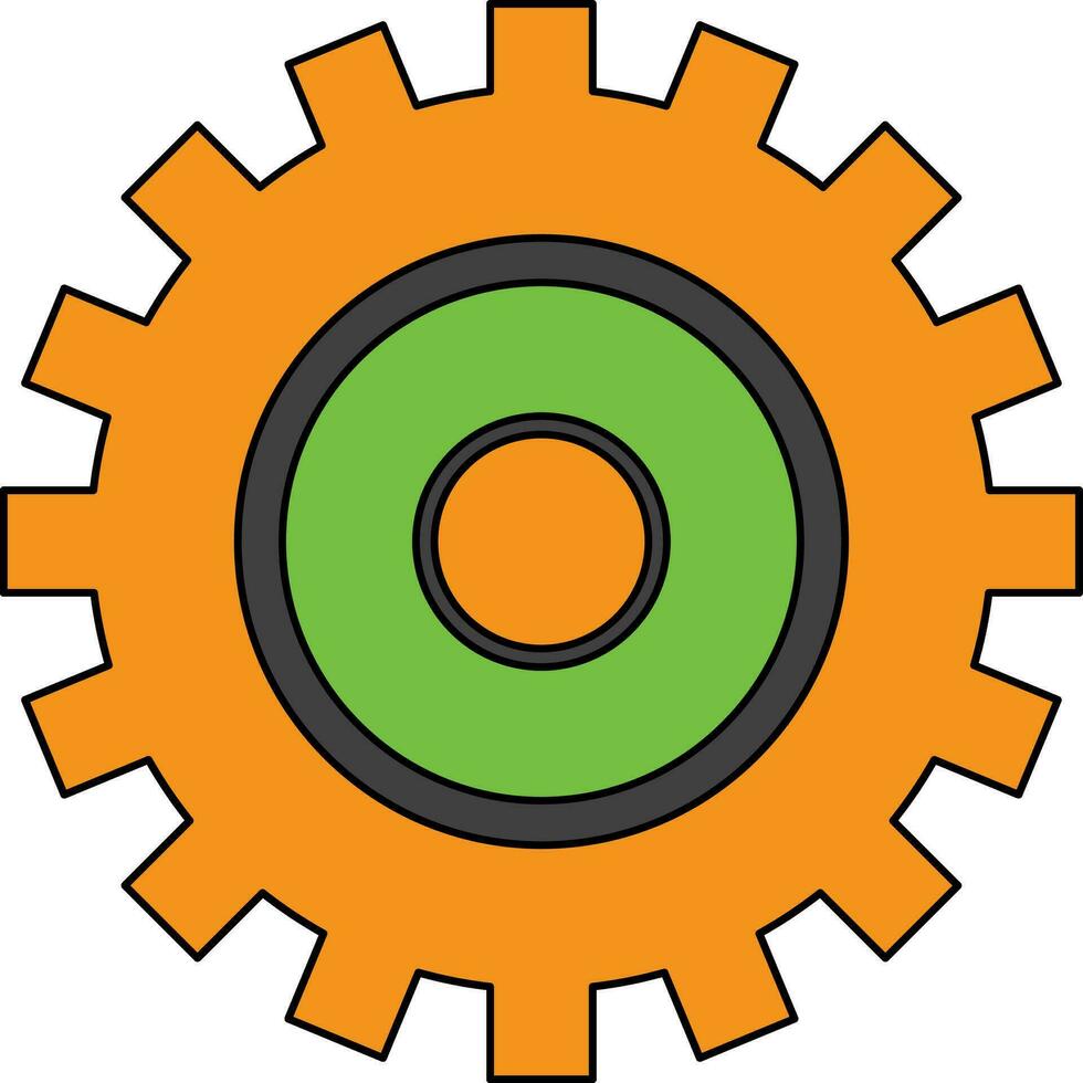 illustration av miljö ikon i Färg med stroke för multimedia begrepp. vektor