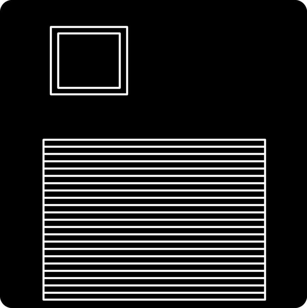 Diskette Platte Symbol im Glyphe zum Multimedia Konzept. vektor