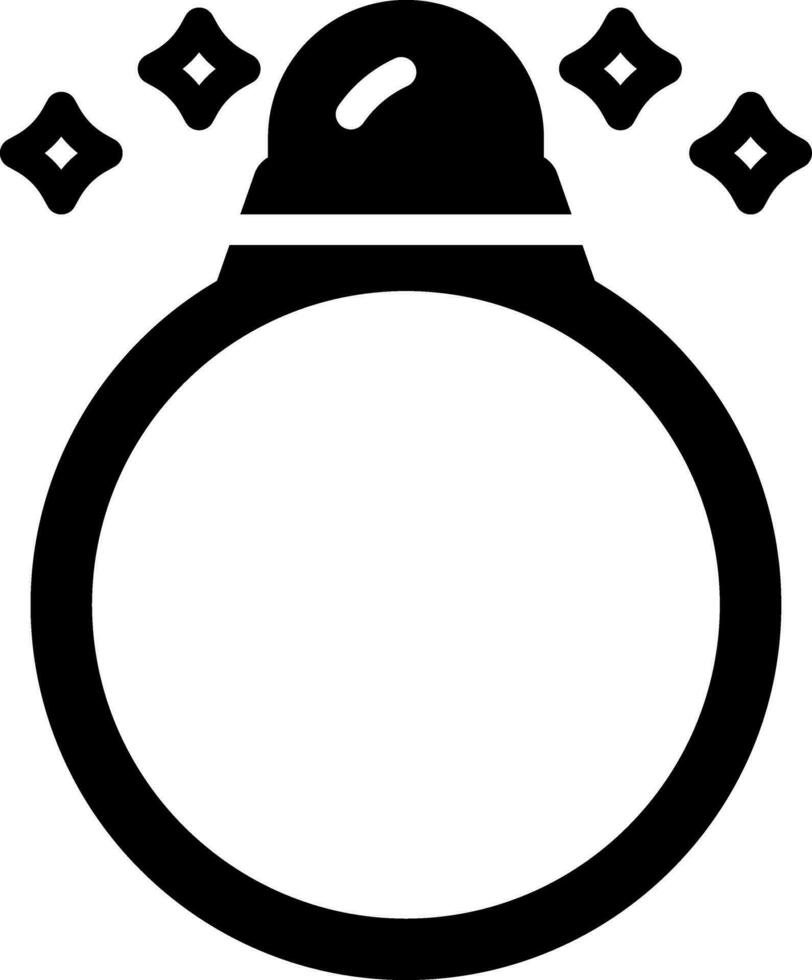 solide Symbol zum Ring vektor