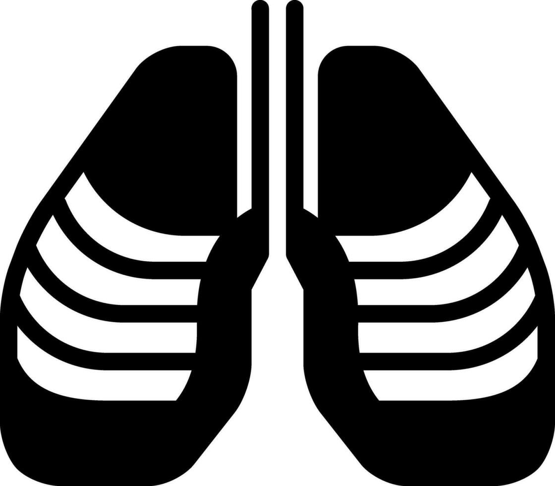 solide Symbol zum Thorax vektor