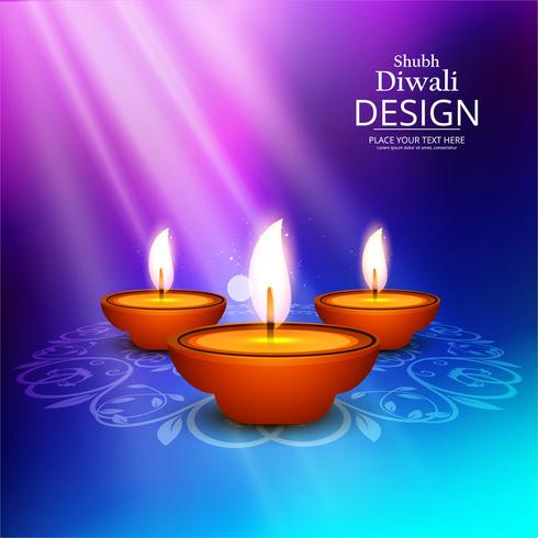 Glückliche diwali diya Öllampen-Festivalhintergrundillustration vektor