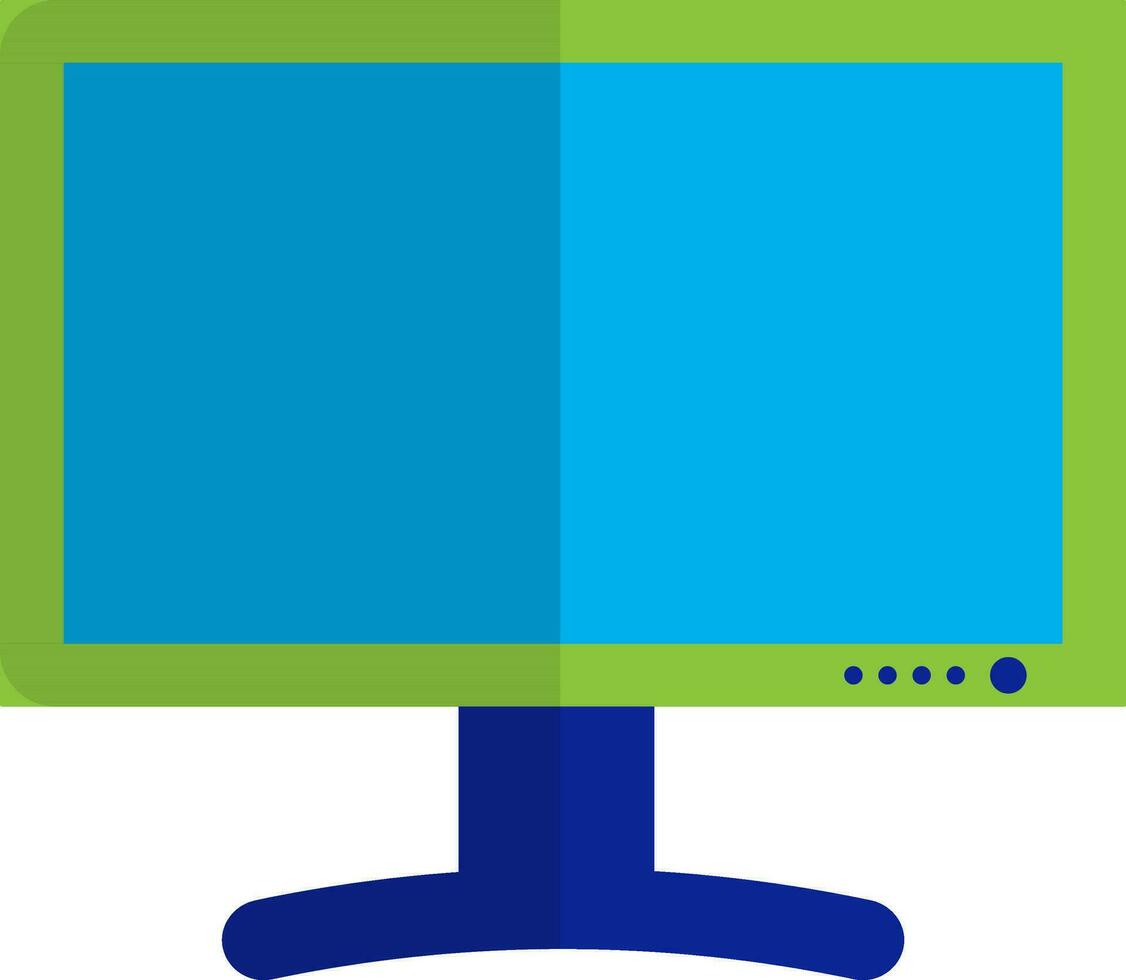 grön och blå dator. vektor