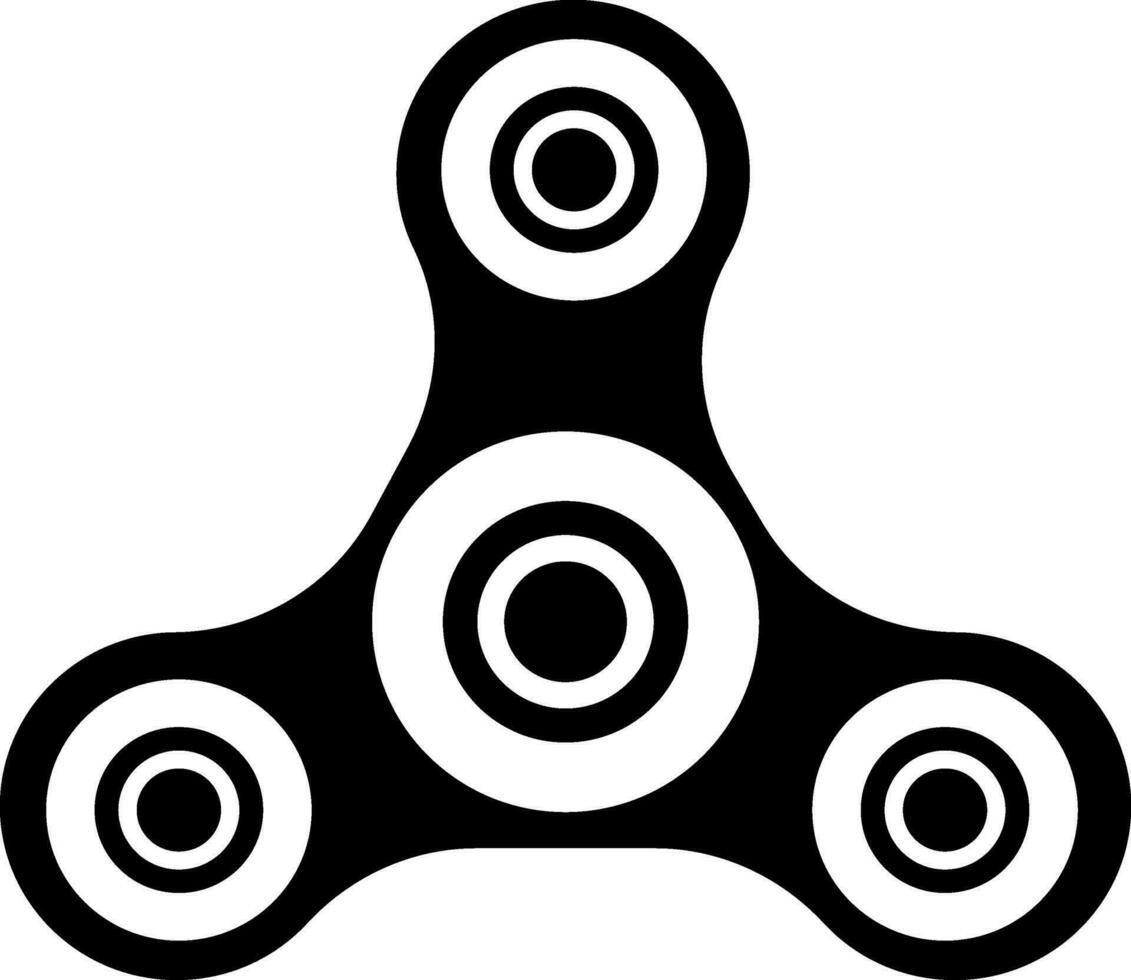 drei Waffen einstellen von Spinner Spielzeug Symbol im isoliert. vektor