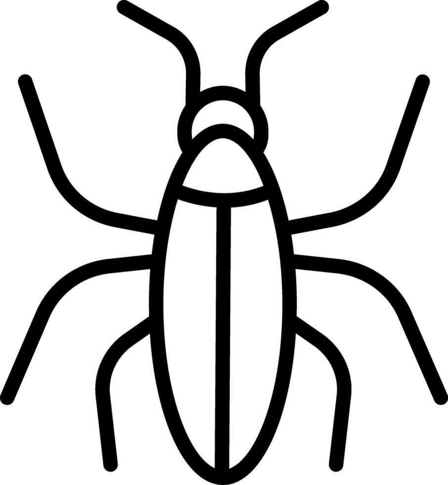 illustration av kackerlacka ikon i linje konst. vektor