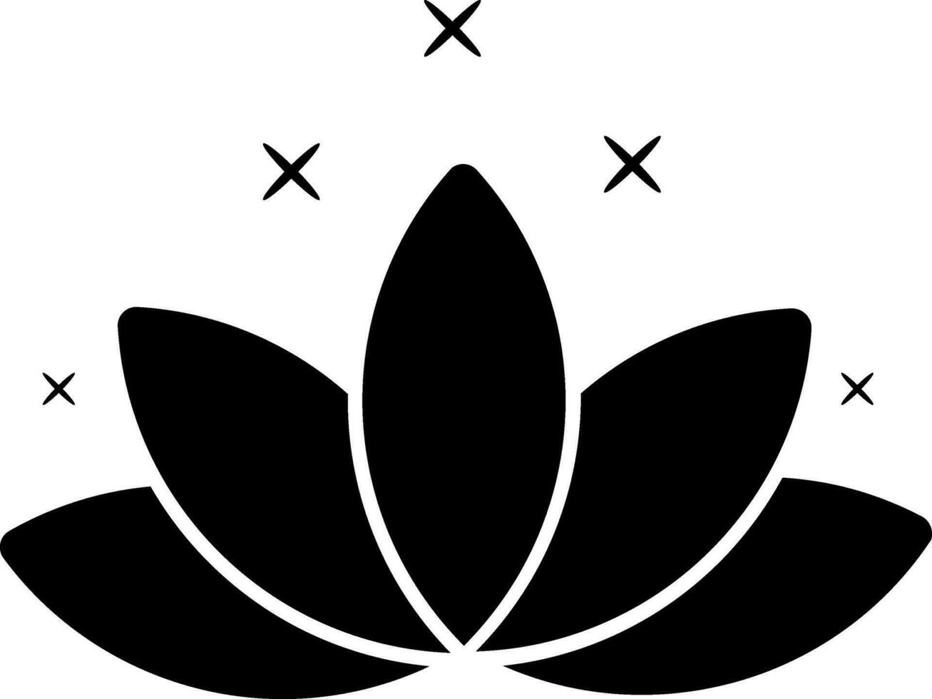 eben Symbol von Lotus Blume, Spa oder Yoga Symbol. vektor