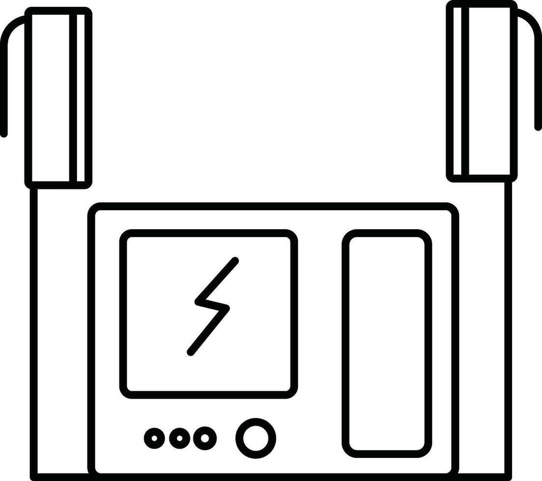 illustration av defibrillator för nödsituation begrepp. vektor