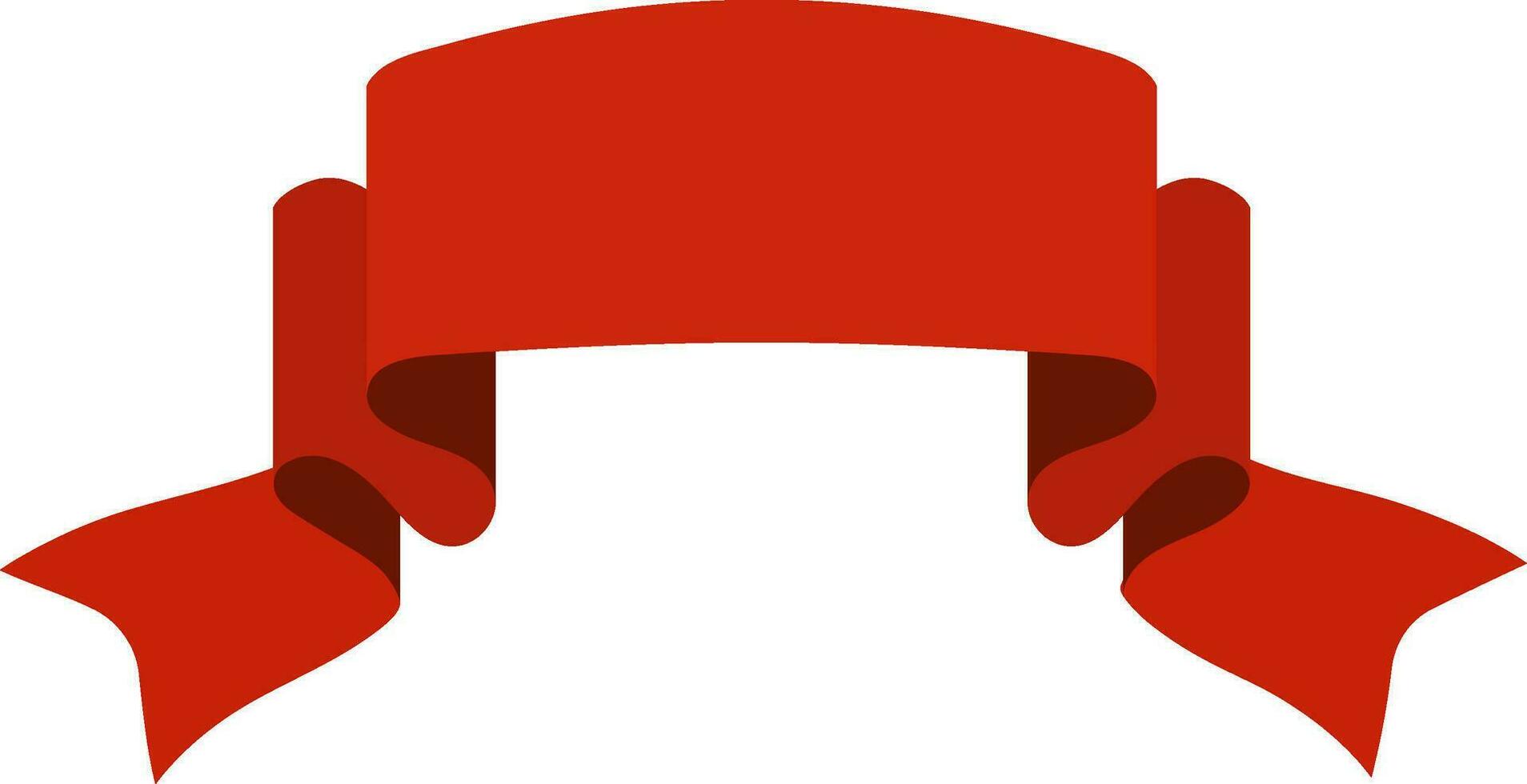 glänzend rot Band, Banner Design. vektor