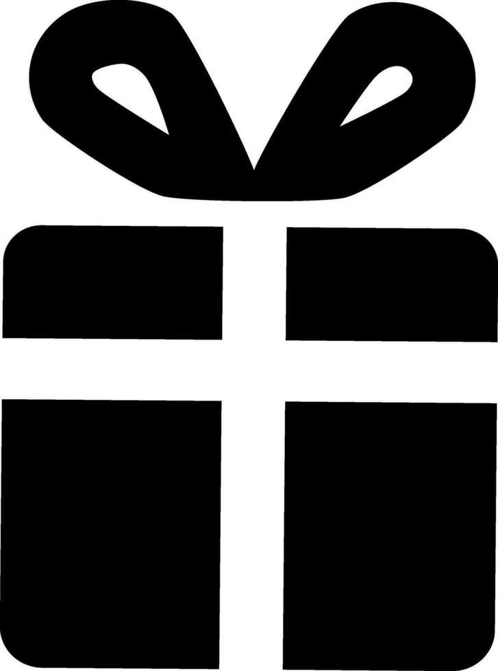 vektor platt gåva låda ikon eller symbol.