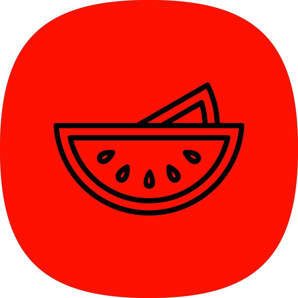 Wassermelonen-Vektor-Icon-Design vektor