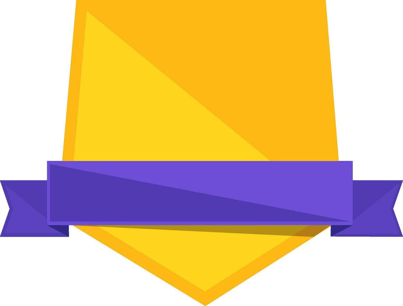 Abzeichen Stil Band im lila und Gelb Farbe. vektor