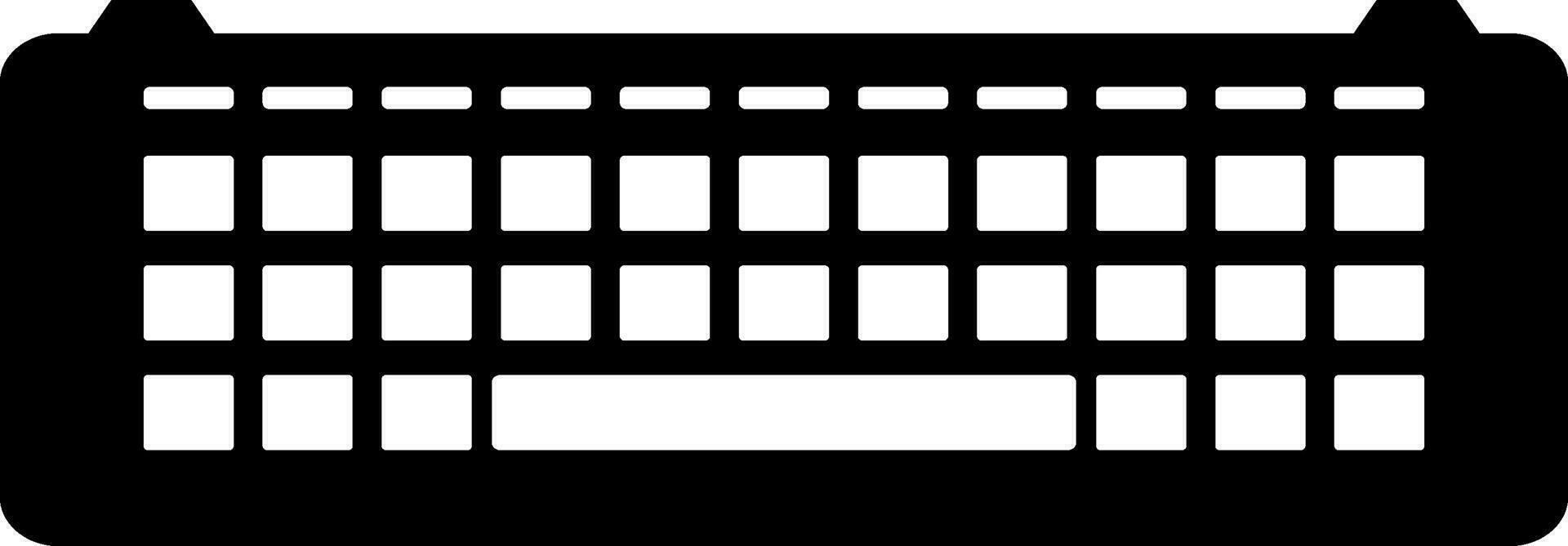 schwarz und Weiß Tastatur im eben Stil. vektor