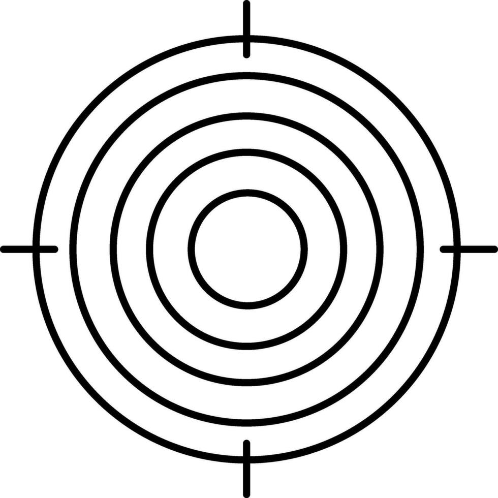 platt linje konst illustration av mål. vektor