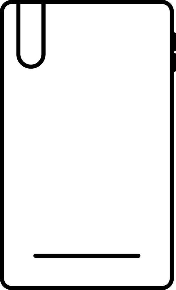 isolerat telefon fall ikon i linje konst. vektor