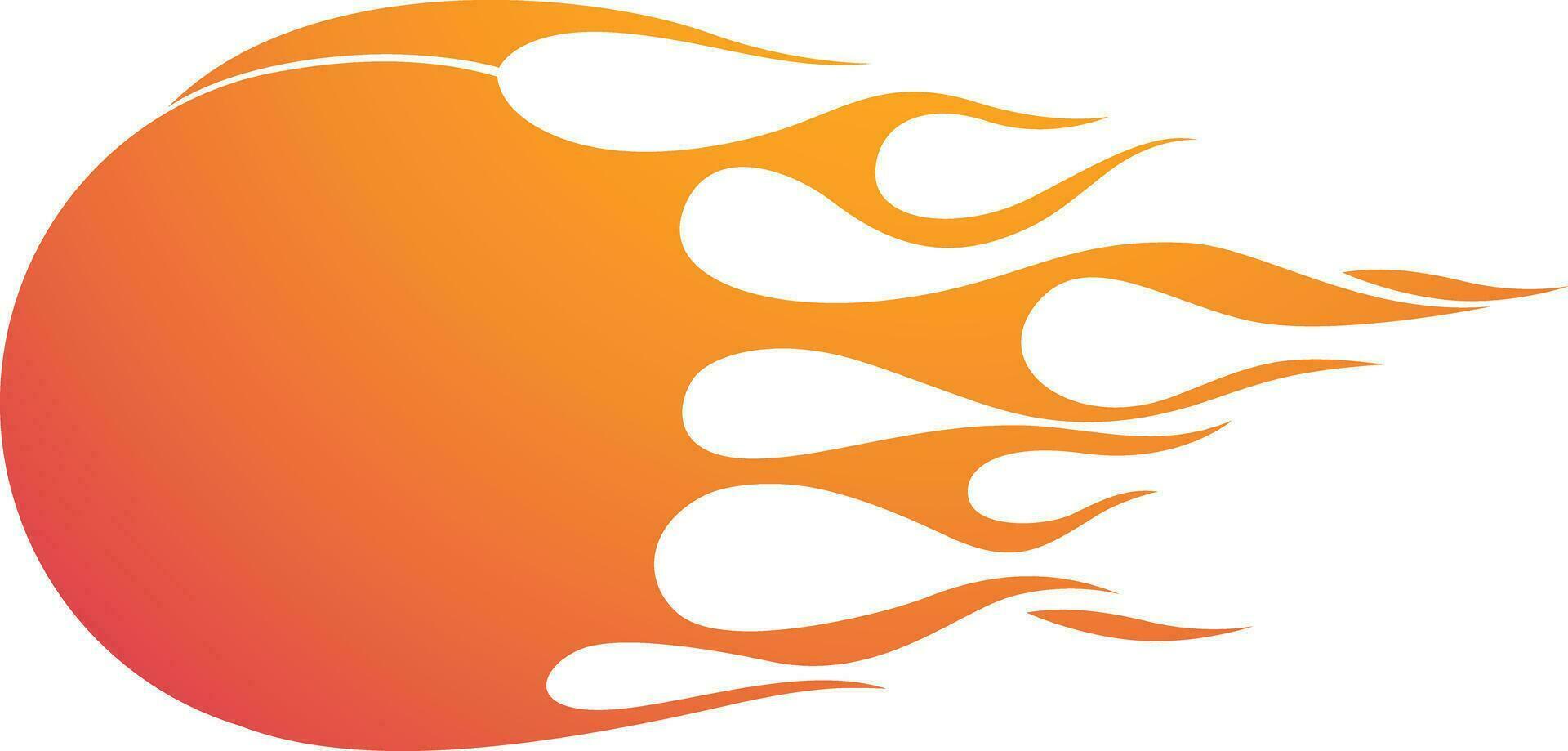 Feuer Flamme im Orange Farbe. vektor