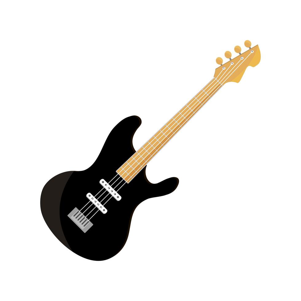 bas gitarr sträng musikinstrument isolerad ikon vektor