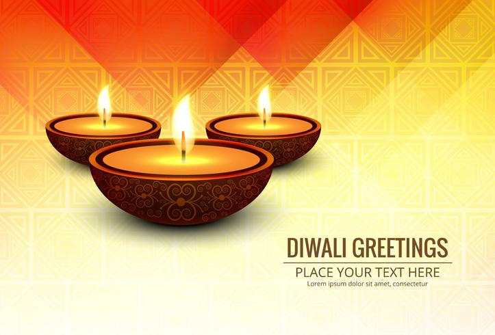 Schöne Grußkarte für Festival von Diwali Feier desig vektor