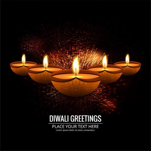 Glad diwali diya oljelampa festival bakgrunds illustration vektor