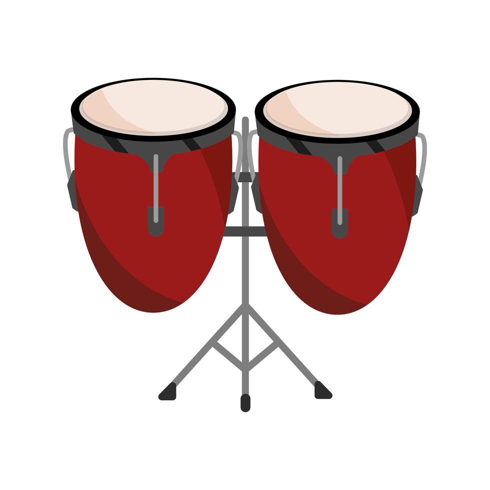 congas trummor slagverk musikinstrument isolerad ikon vektor