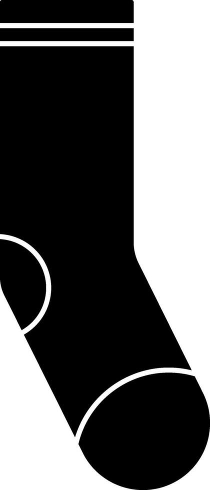 svart och vit strumpor ikon i platt stil. vektor