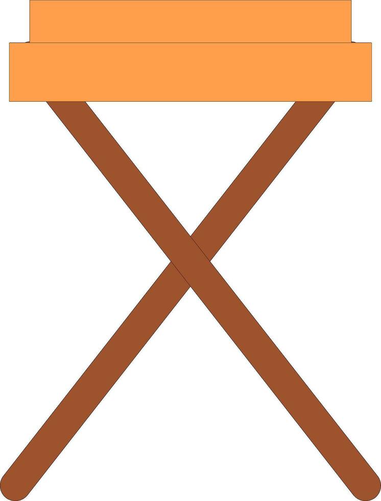 hopfällbar stol ikon i Färg för möbel begrepp. vektor