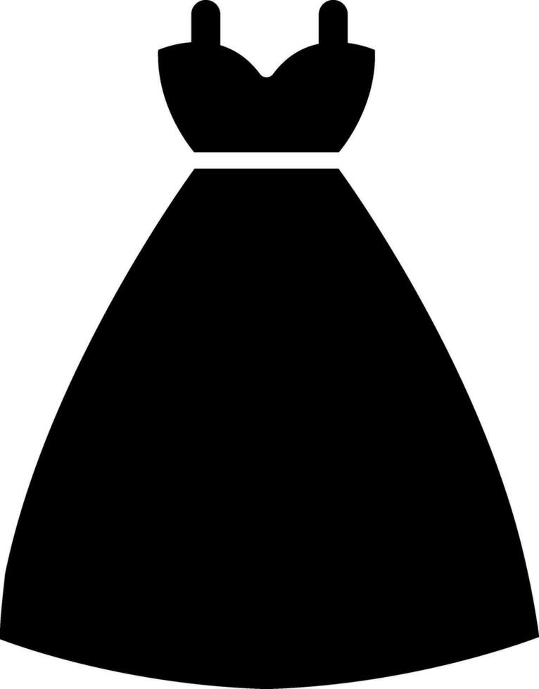 kvinna klänning ikon i svart Färg. vektor