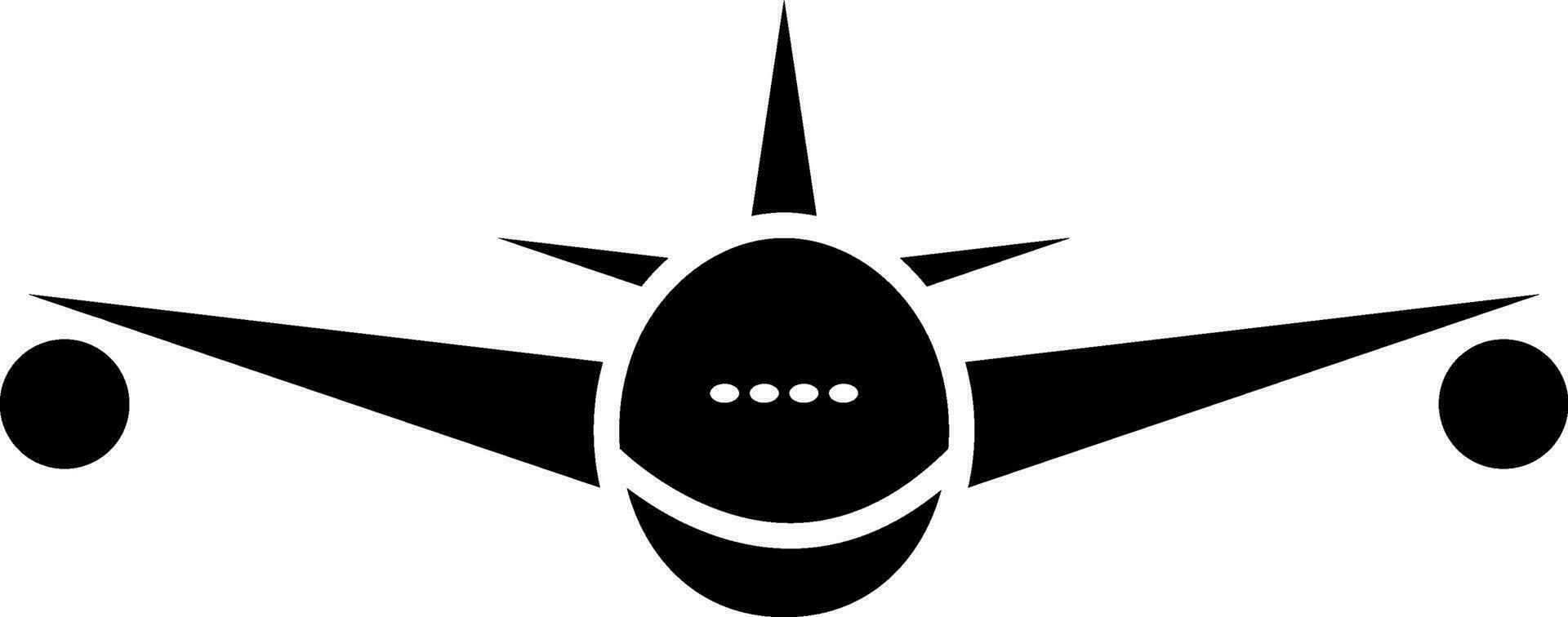 isolerat flygplan ikon i svart Färg. vektor