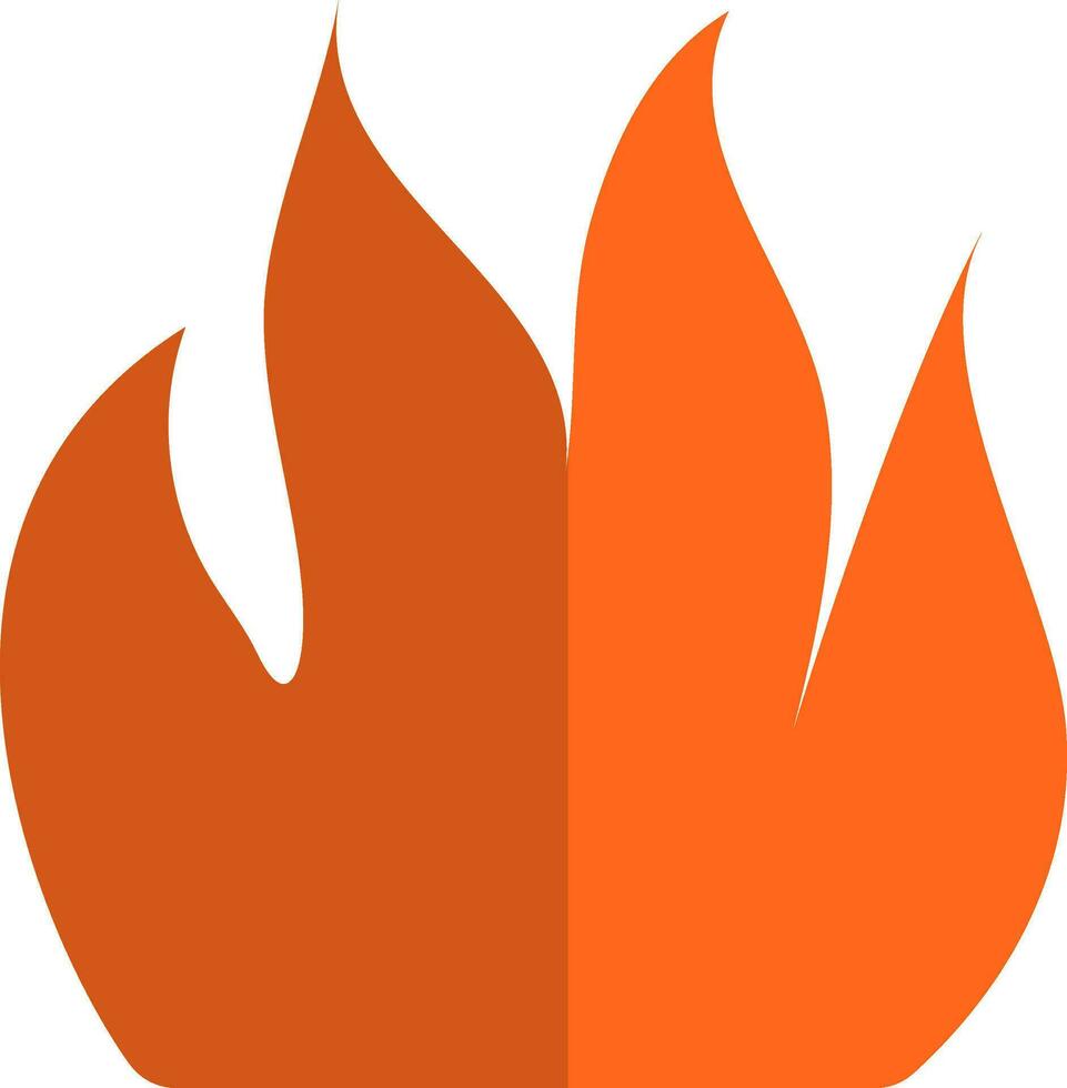 platt stil brand i orange Färg. vektor