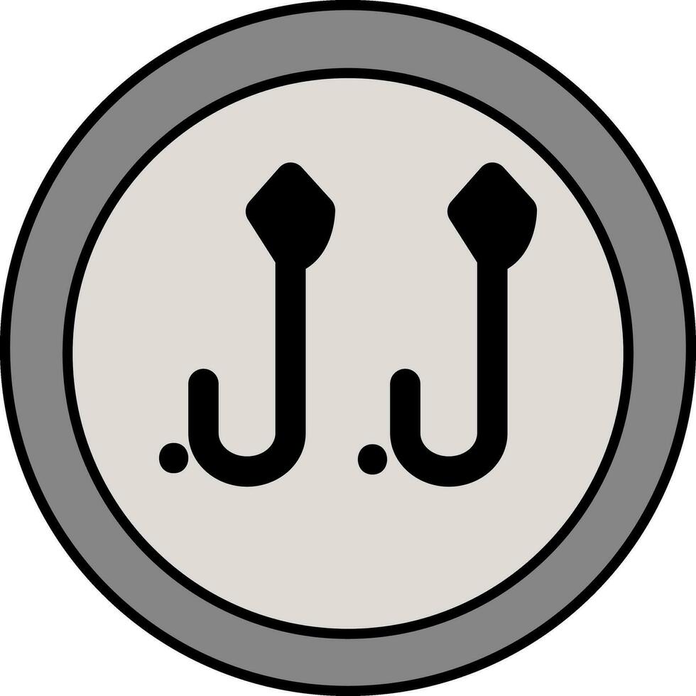 grå lebanese pund ikon i platt stil. vektor
