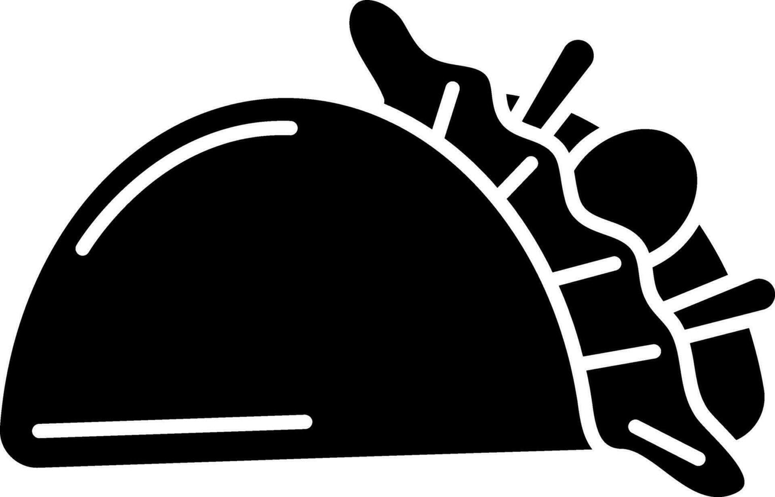 Glyphe Tacos Symbol im eben Stil. vektor
