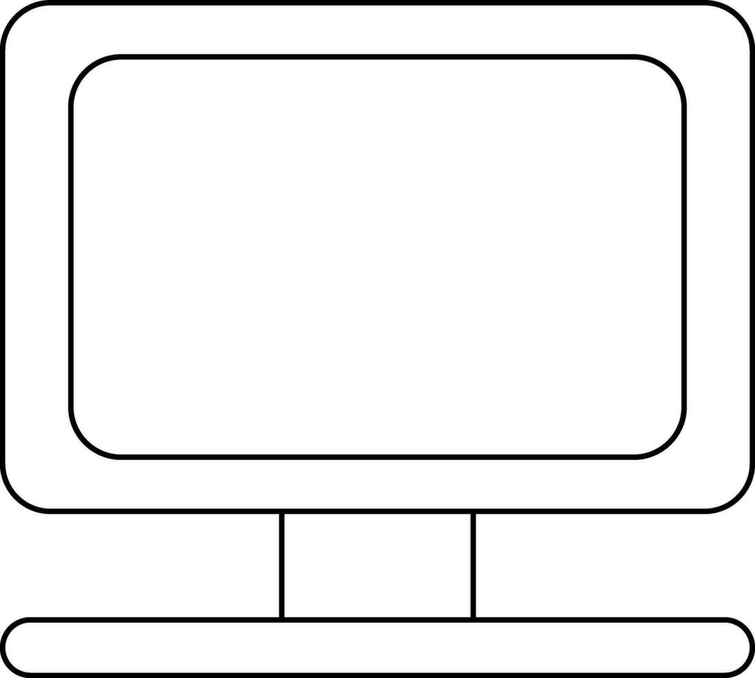 Monitor Bildschirm im Symbol zum Multimedia Konzept im Schlaganfall. vektor