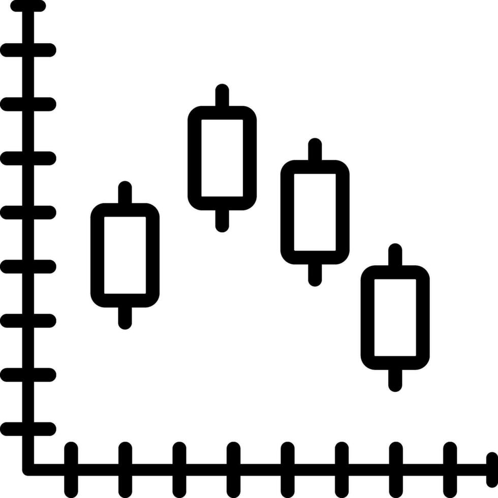 Candlestick-Diagramm-Vektor-Icon-Design vektor