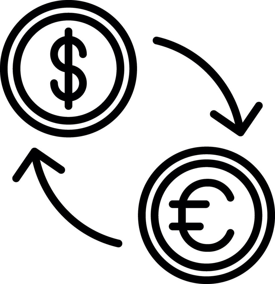 valuta utbyta vektor ikon design