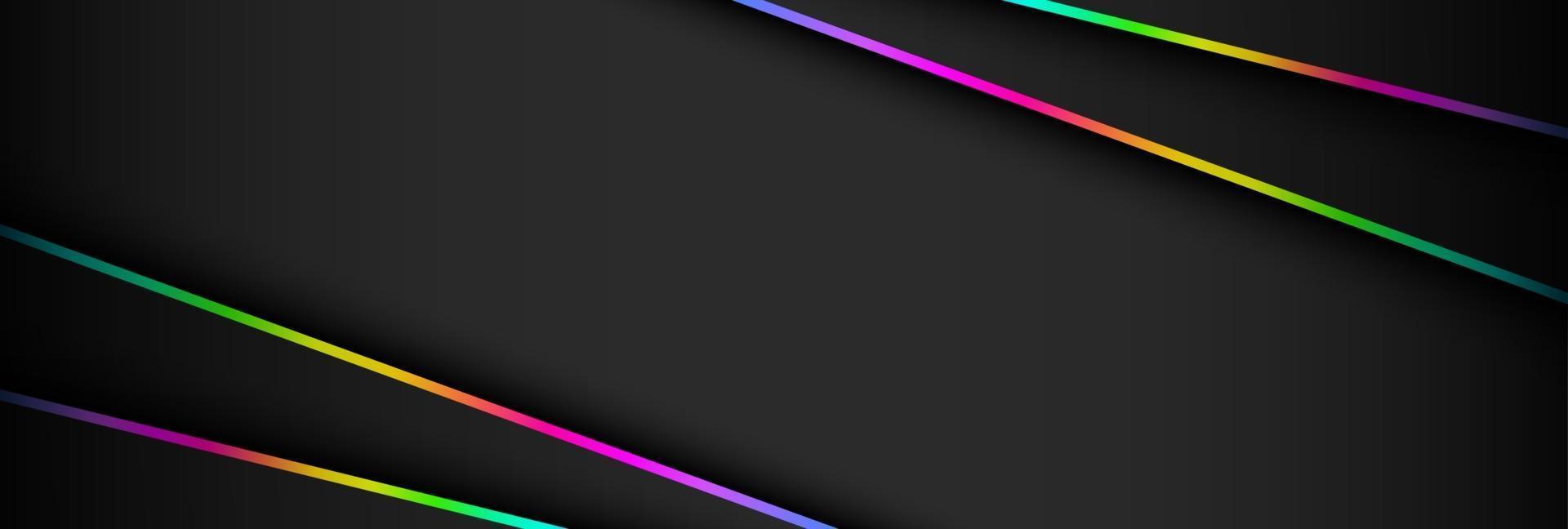 abstrakte futuristische dunkle und RGB-Lichtspielhintergrundvektorillustration vektor