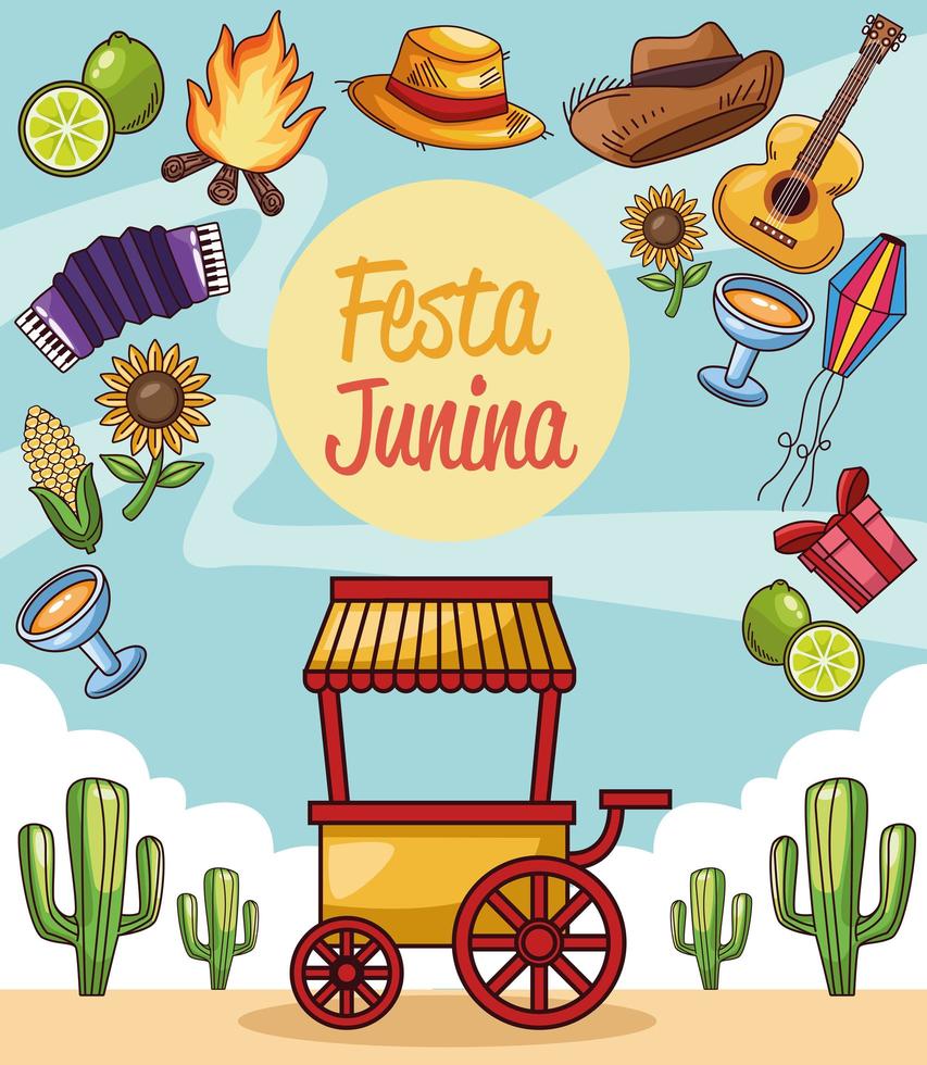 Festa Junina Postkarte vektor