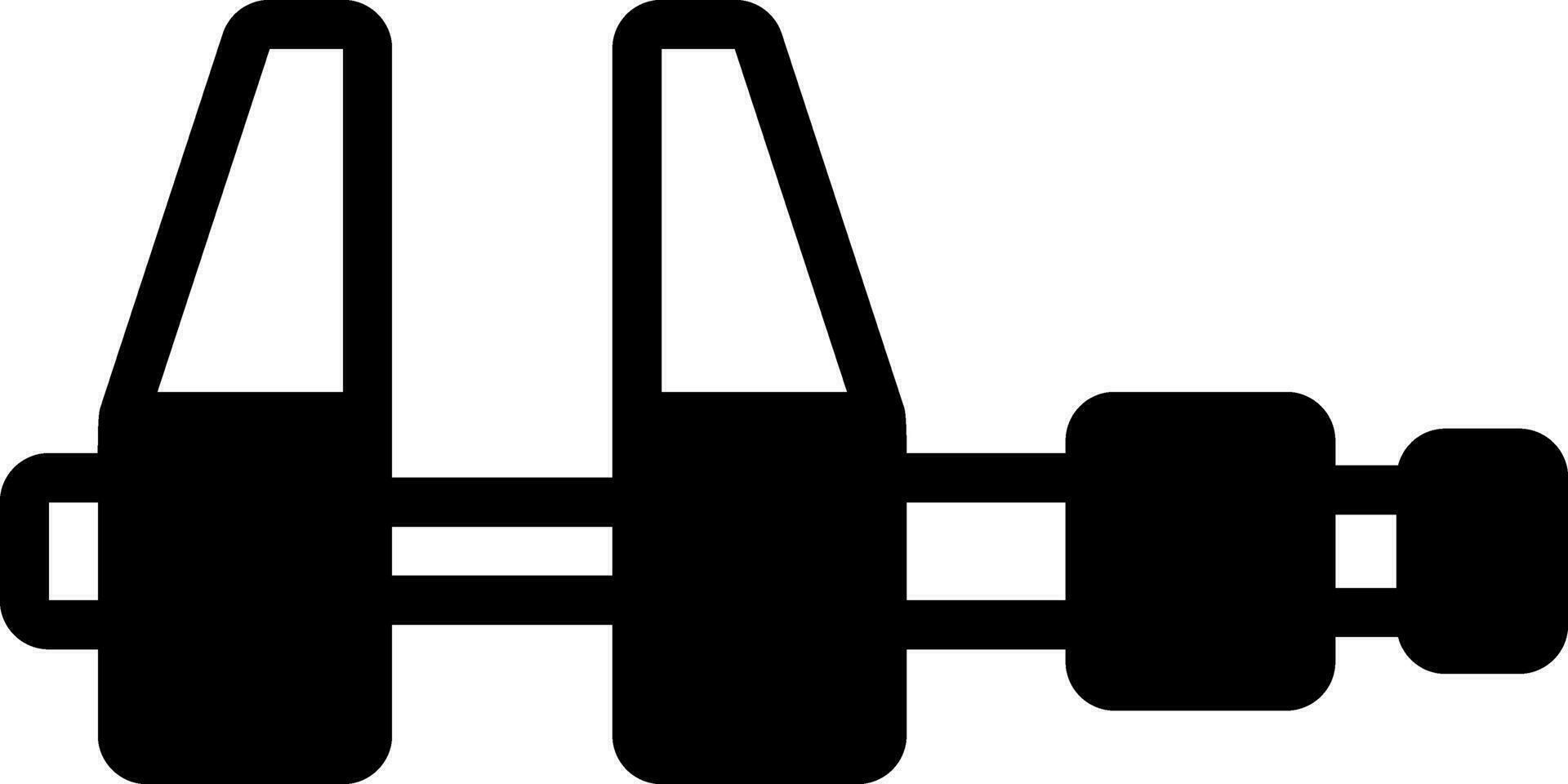 solide Symbol zum Mikrometer vektor