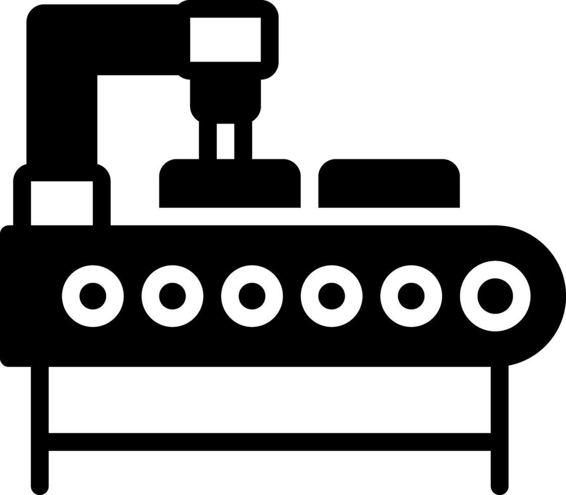 solide Symbol zum Produktion vektor