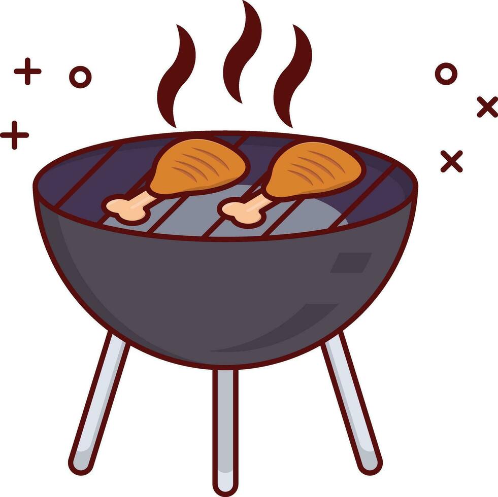 grill vektor illustration på en bakgrund. premium kvalitet symbols.vector ikoner för koncept och grafisk design.