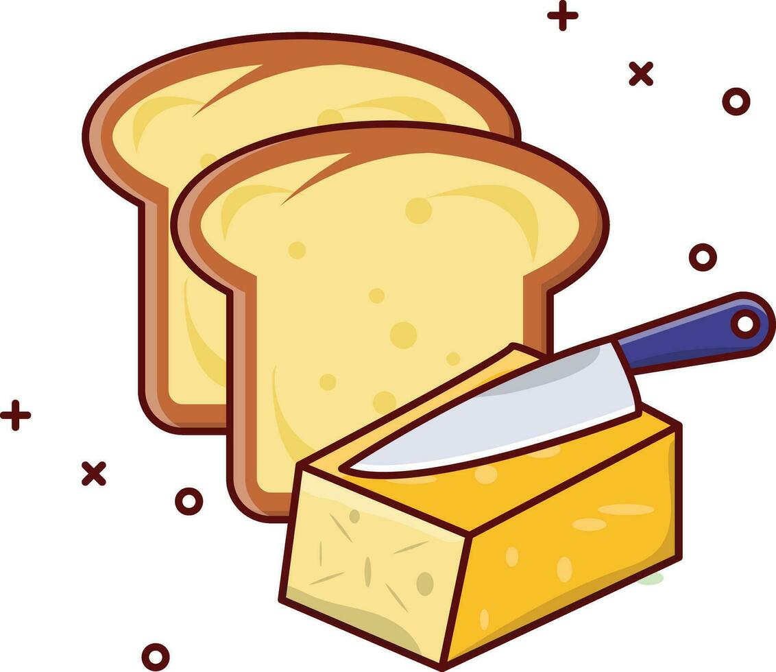 Brot Butter Vektor Illustration auf ein hintergrund.premium Qualität symbole.vektor Symbole zum Konzept und Grafik Design.