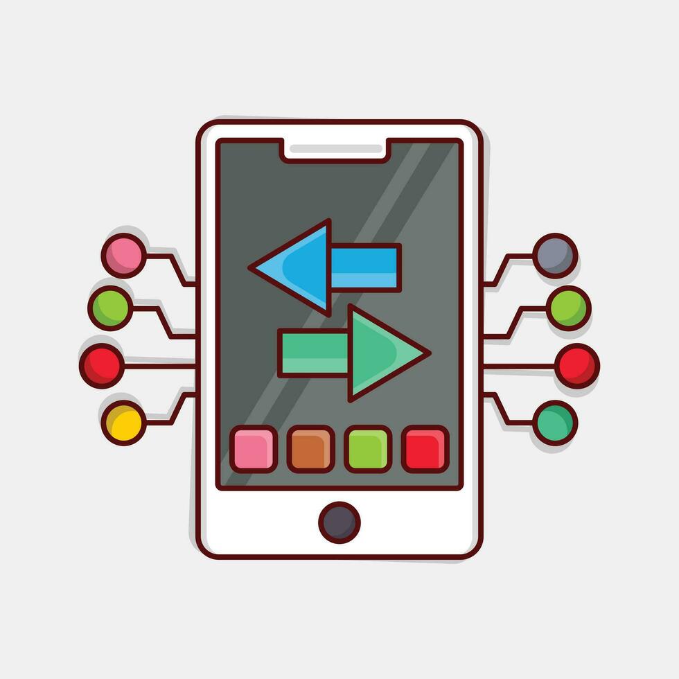 data överföra vektor illustration på en bakgrund.premium kvalitet symbols.vector ikoner för begrepp och grafisk design.