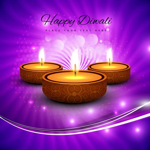 Glad diwali diya oljelampa festival bakgrunds illustration vektor