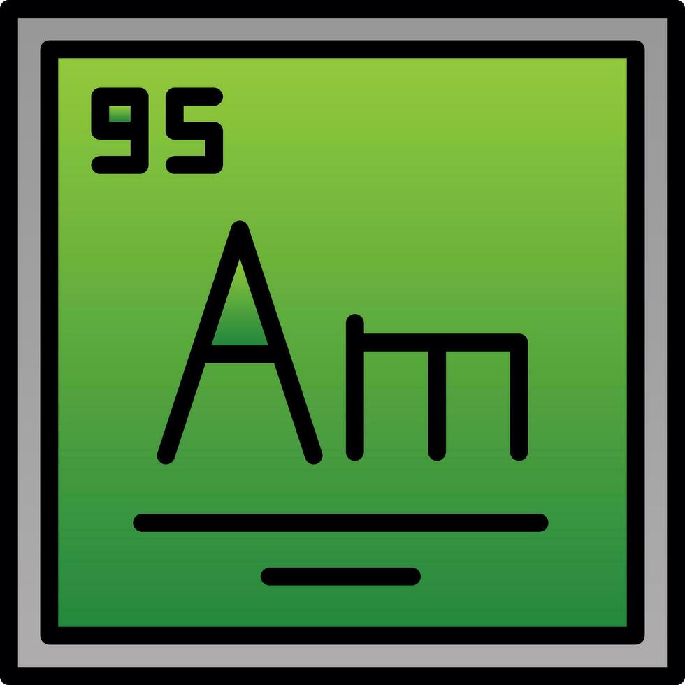 americium vektor ikon design