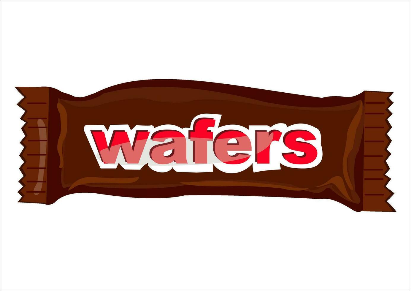 Schokolade Wafer Verpackung Vektor Illustration