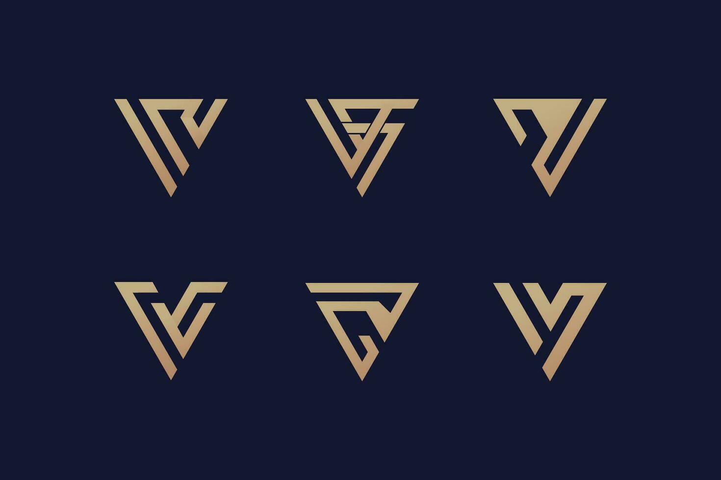 brev v med modern abstrakt begrepp logotyp design vektor