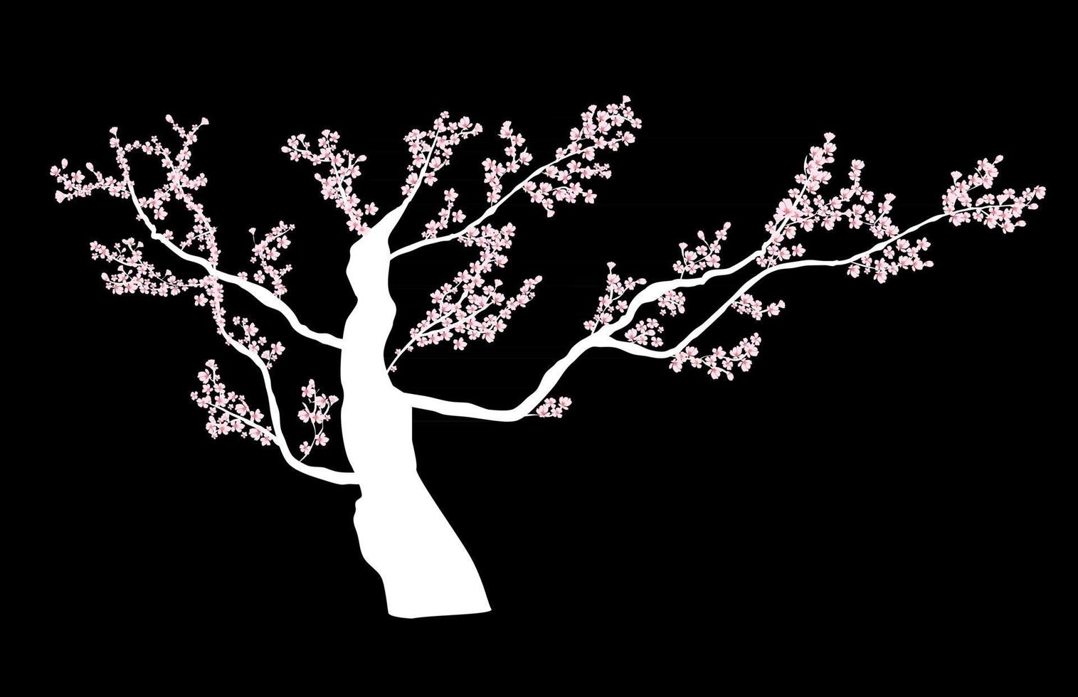 abstrakte florale Sakura-Blume japanische natürliche Hintergrundvektorillustration vektor