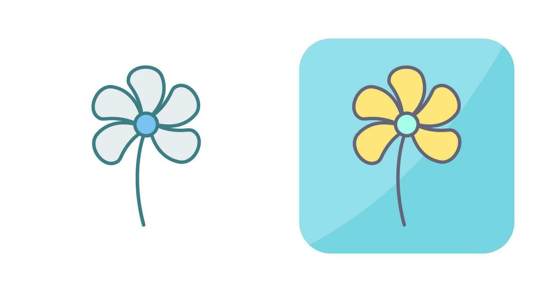 Vektorsymbol für kleine Blumen vektor