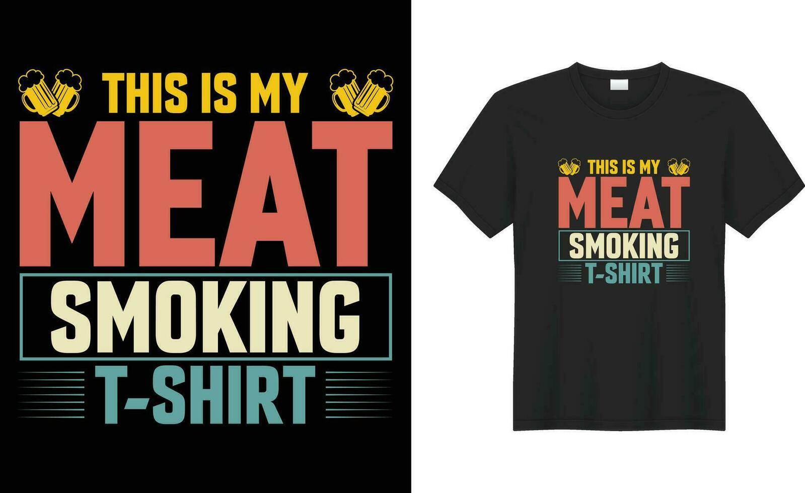 Grill Grillen Liebhaber komisch retro Jahrgang Typografie drucken Vektor T-Shirt Design Vorlage. diese ist meine Fleisch Rauchen T-Shirt